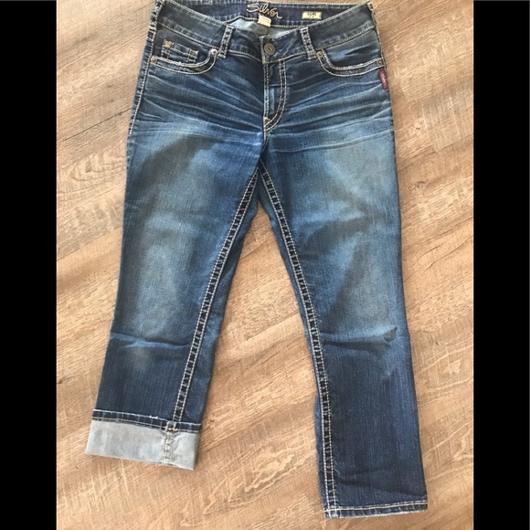 Silver Suki Jean Capris - Picture 2 of 5